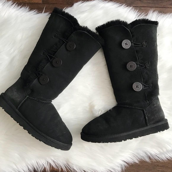 tall black bailey button ugg boots